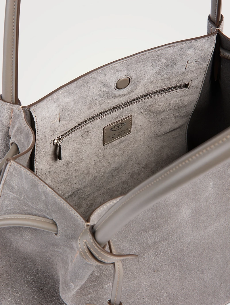 Medium Suede Bucket Bag