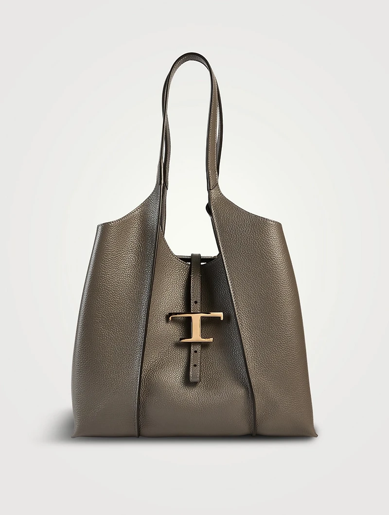 Small T Timeless Leather Shopping Bag