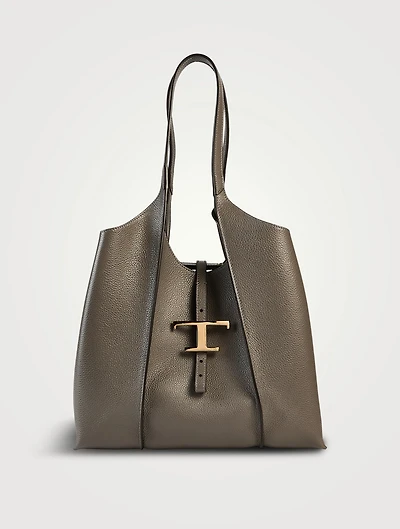 Small T Timeless Leather Shopping Bag