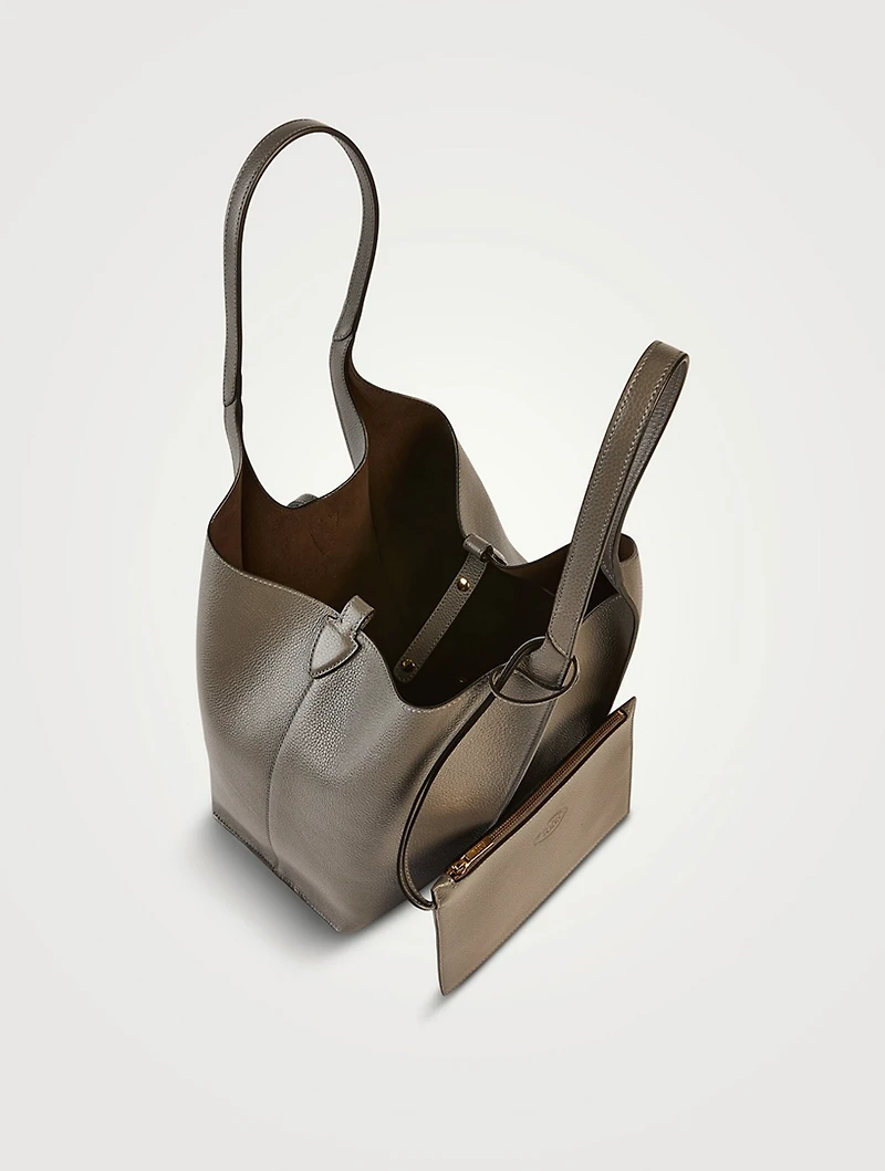 Small T Timeless Leather Shopping Bag