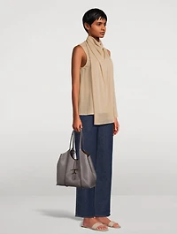 Small T Timeless Leather Shopping Bag