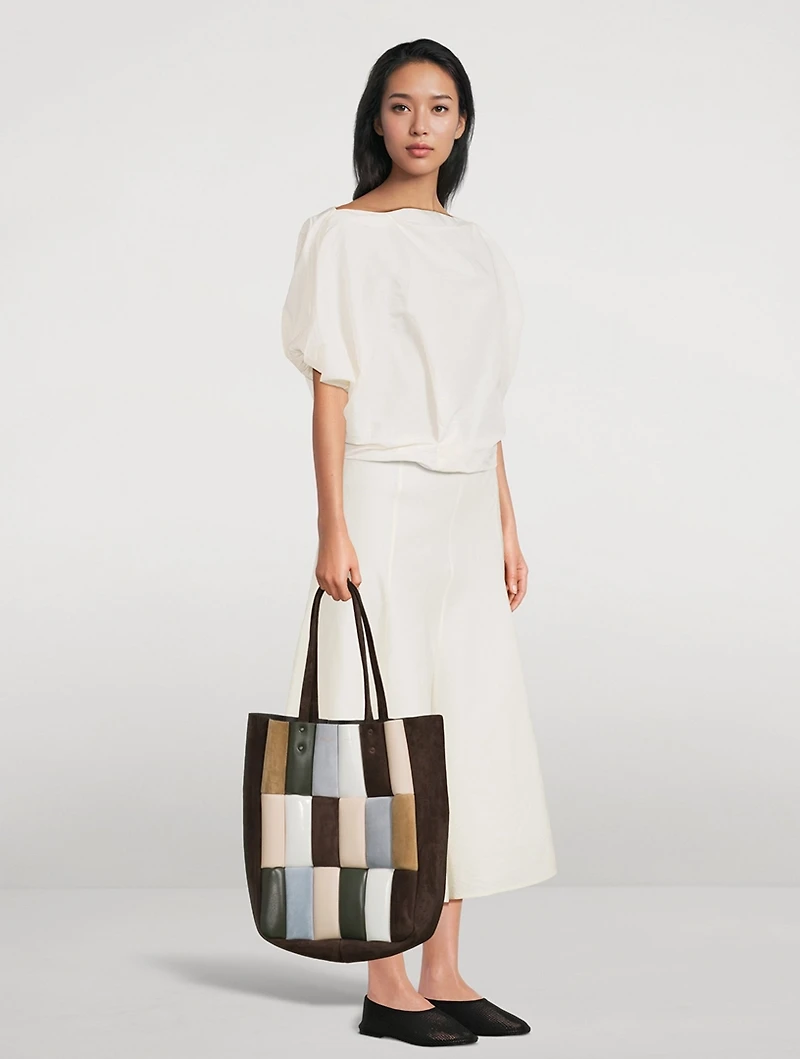 Zoe Patchwork Leather Tote Bag