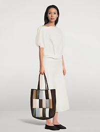 Zoe Patchwork Leather Tote Bag