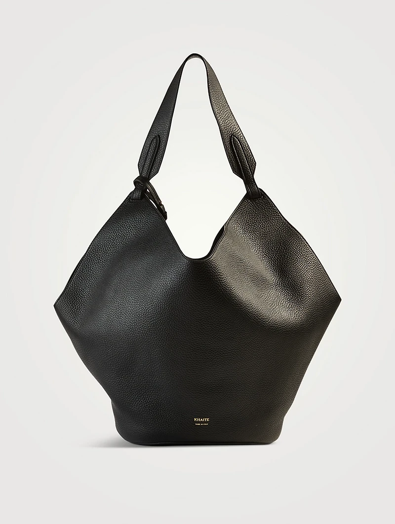 Medium Lotus Leather Tote Bag