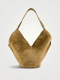 Small Lotus Suede Tote Bag