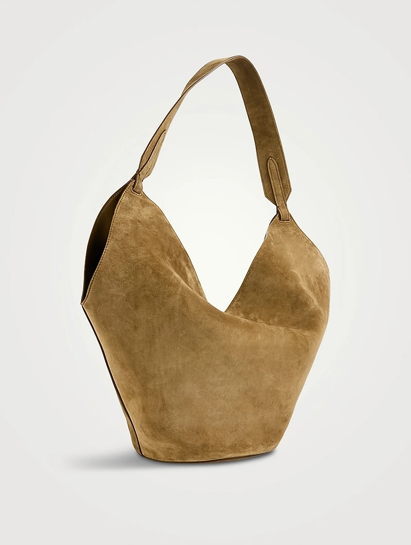 Small Lotus Suede Tote Bag