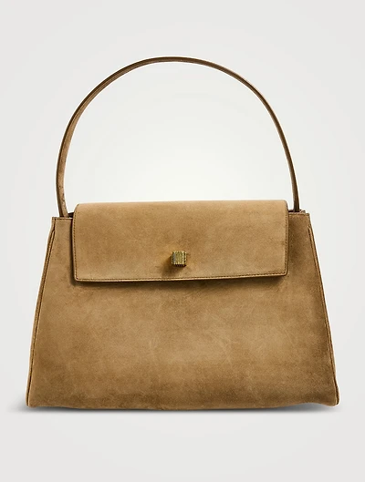 Audrey Suede Top Handle Bag