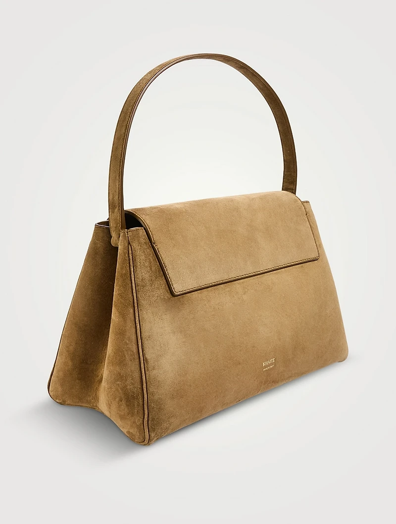 Audrey Suede Top Handle Bag