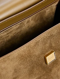 Audrey Suede Top Handle Bag