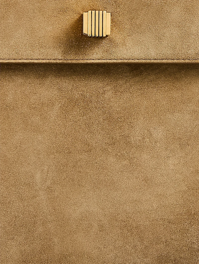 Audrey Suede Top Handle Bag