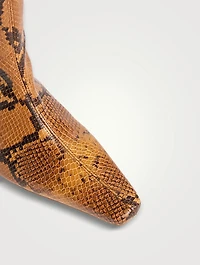 Wally Snakeskin-Embossed Leather Knee-High Boots