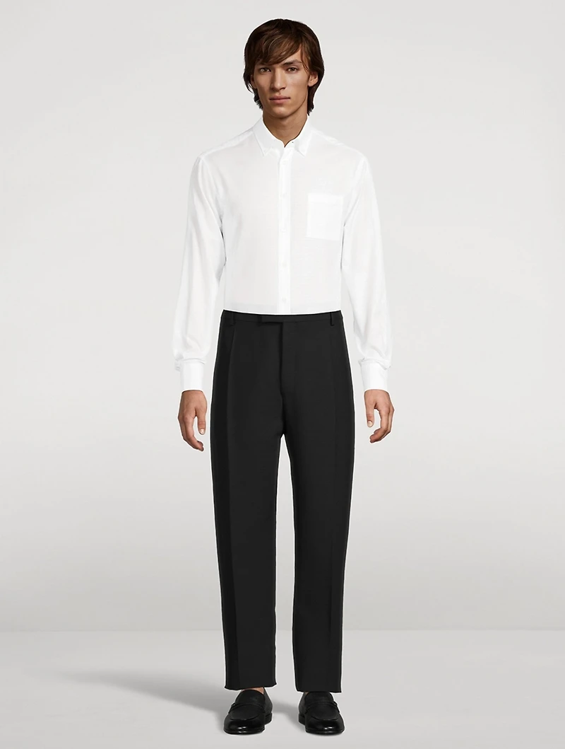 Wool Stretch Slim-Fit Pants
