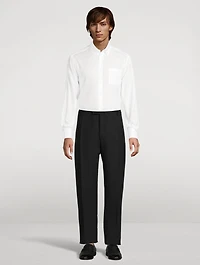 Wool Stretch Slim-Fit Pants