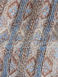 Idris Cotton Silk Blouse Batik Print