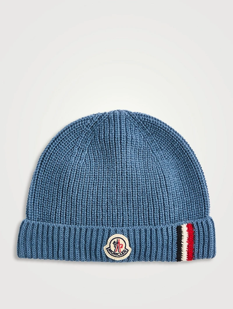 Wool Ribbed Knit Beanie