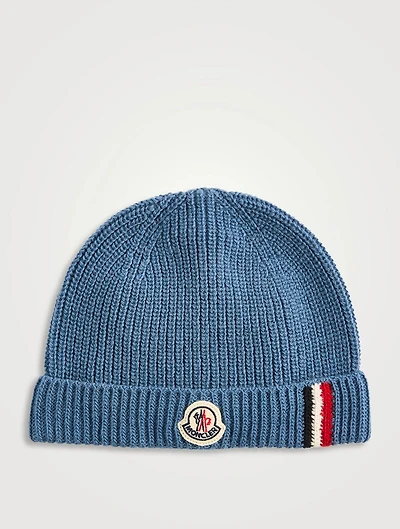 Wool Ribbed Knit Beanie