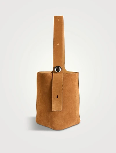 Large Pebble Suede Bucket Bag
