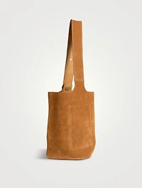 Large Pebble Suede Bucket Bag