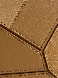 Small Puzzle Patchwork Leather And Suede Bag
