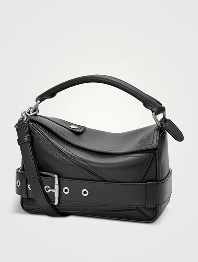 Small Puzzle Biker Leather Bag