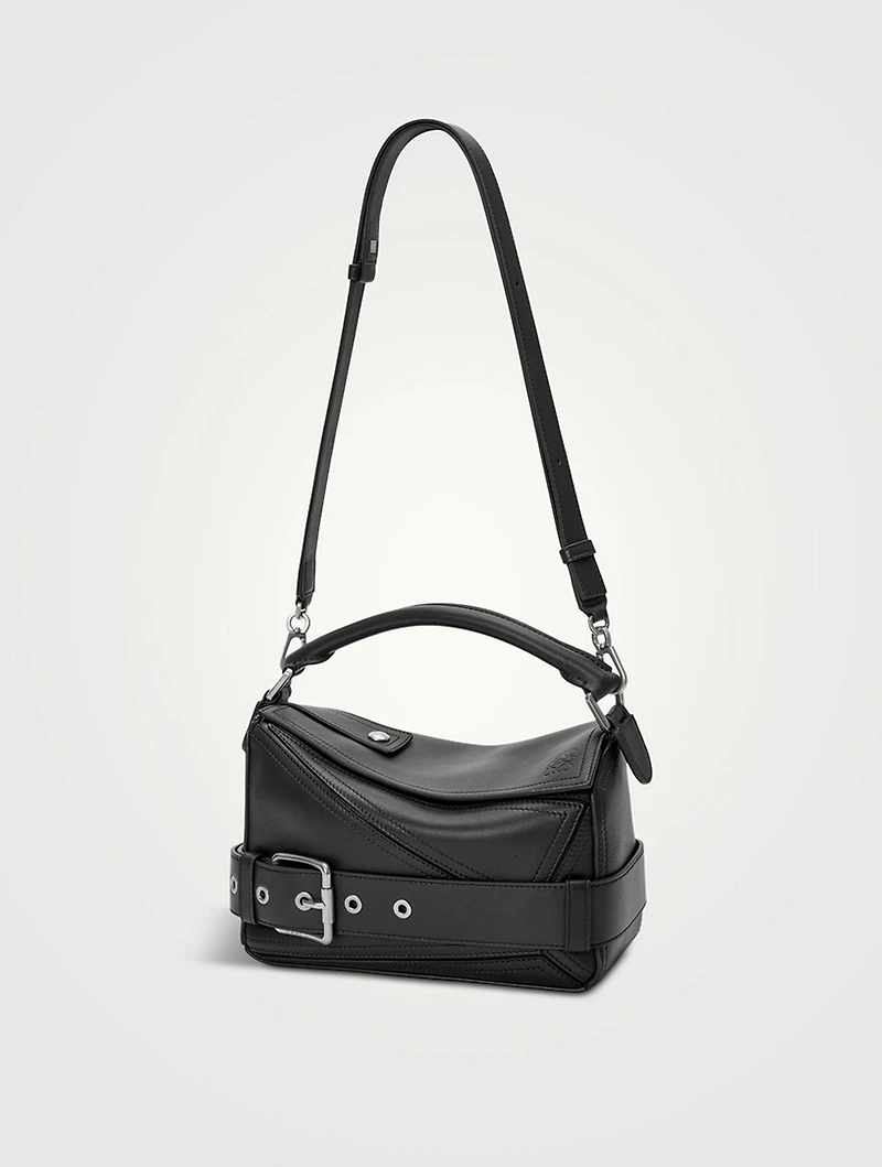 Small Puzzle Biker Leather Bag