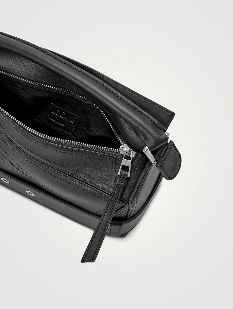 Small Puzzle Biker Leather Bag
