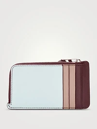 Puzzle Leather Zip Card Holder