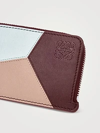 Puzzle Leather Zip Card Holder
