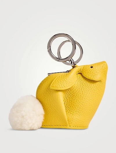 Bunny Leather Bag Charm