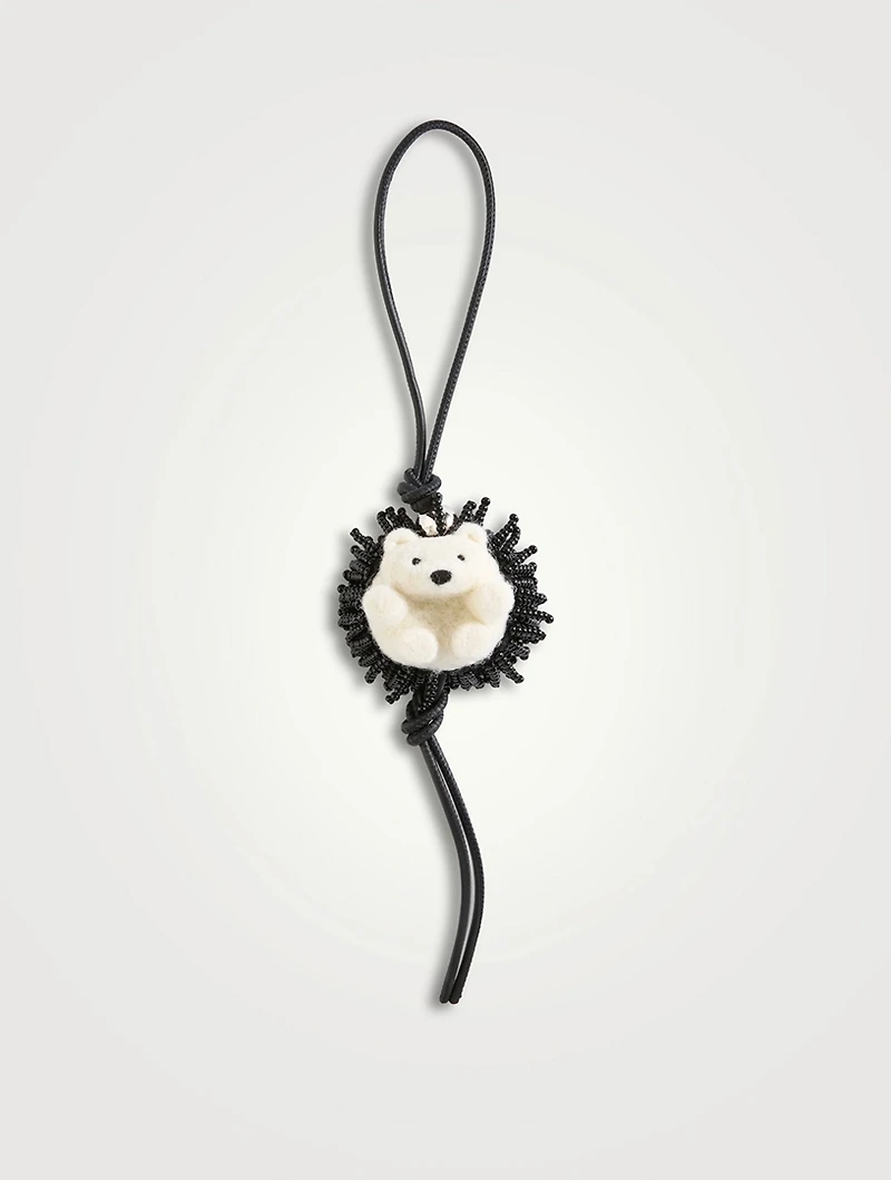 Hedgehog Felt Bag Charm