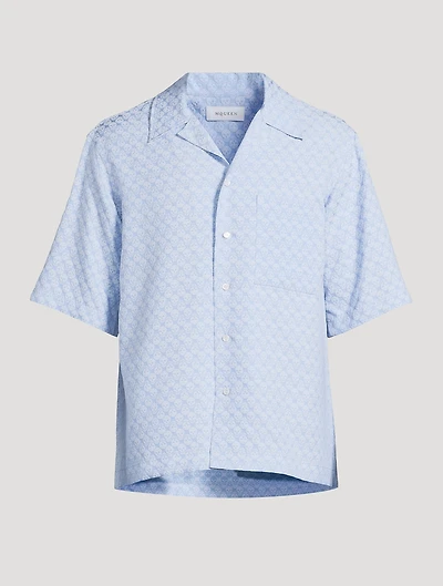 Skull Jacquard Hawaiian Shirt