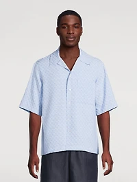 Skull Jacquard Hawaiian Shirt