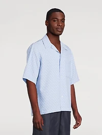 Skull Jacquard Hawaiian Shirt