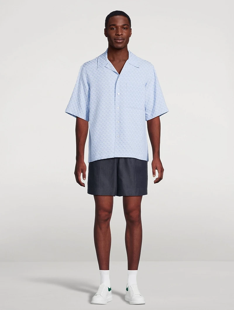 Skull Jacquard Hawaiian Shirt