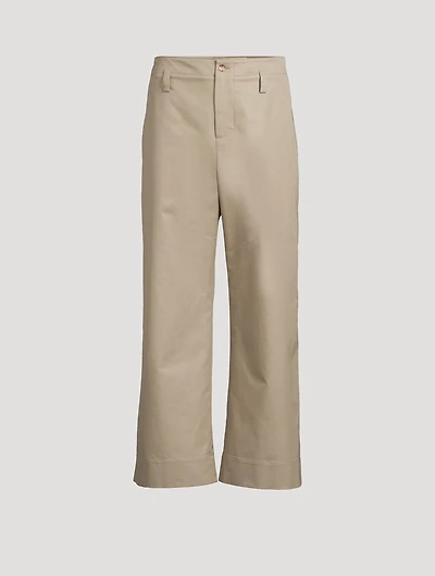 Wide-Leg Chino Pants