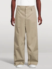 Wide-Leg Chino Pants