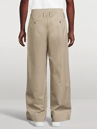Wide-Leg Chino Pants