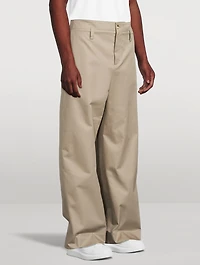 Wide-Leg Chino Pants