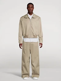 Wide-Leg Chino Pants
