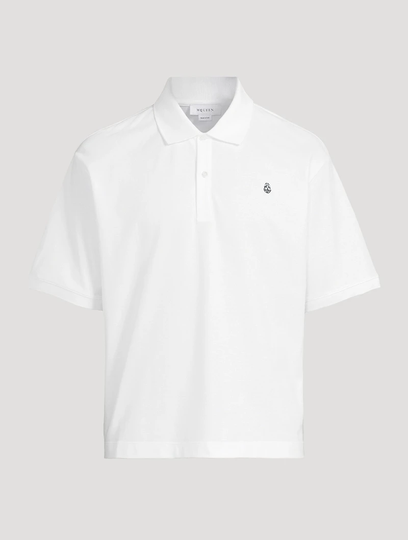 Skull Cotton Polo Shirt