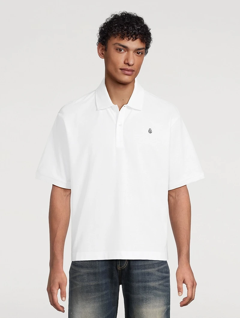Skull Cotton Polo Shirt