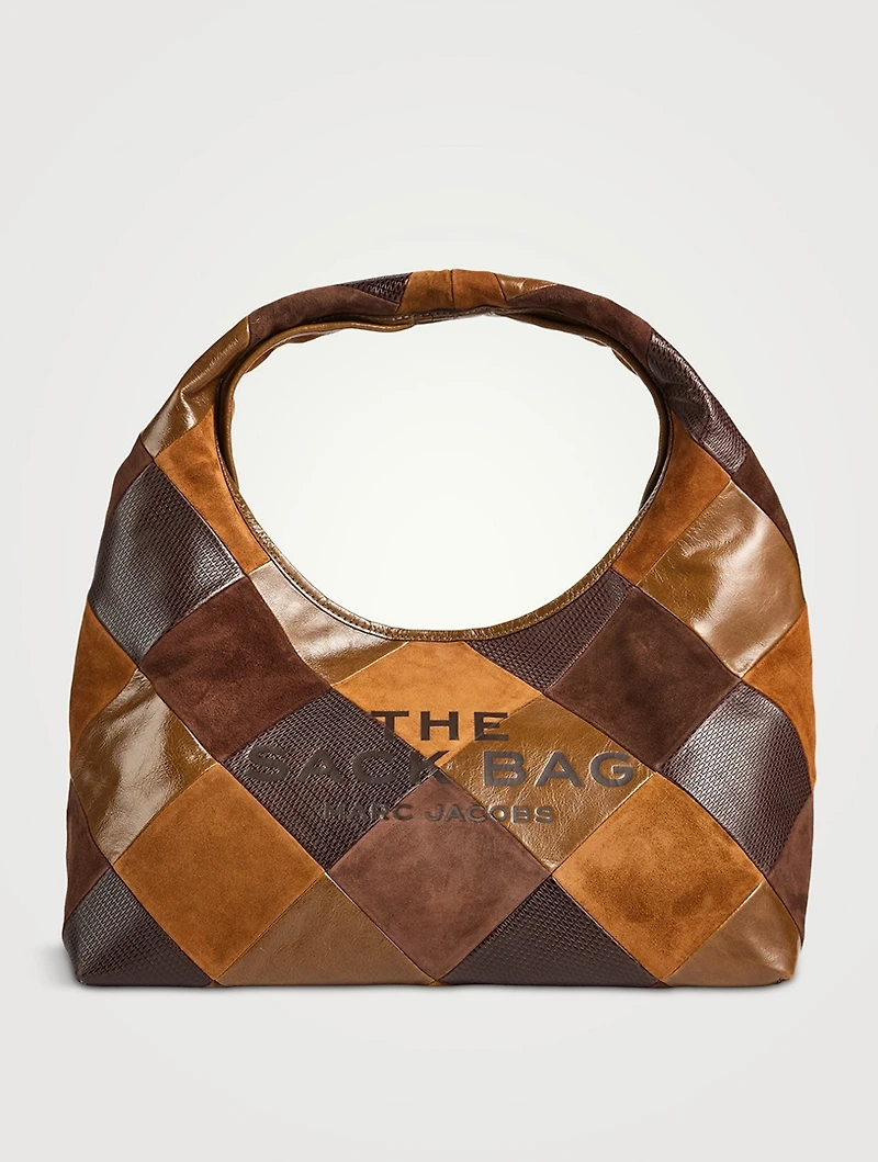 The Sack Patchwork Leather And Suede Shoulder Bag