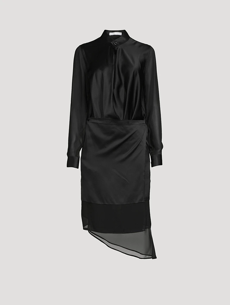 Scarf Shirt Dress