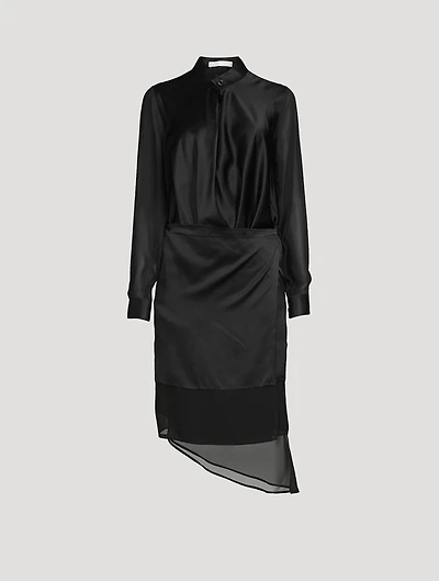Scarf Shirt Dress