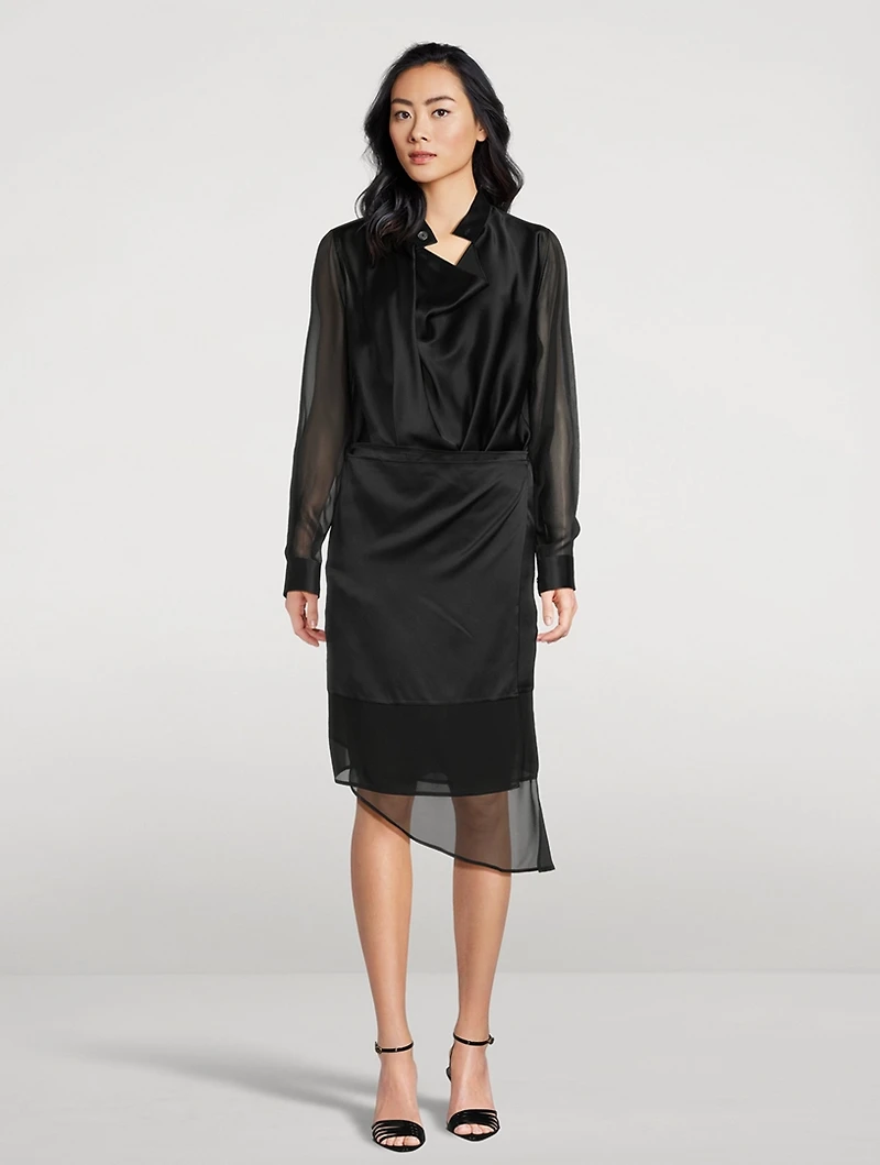 Scarf Shirt Dress