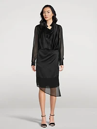 Scarf Shirt Dress