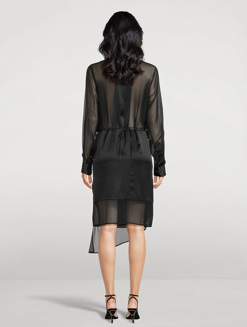 Scarf Shirt Dress