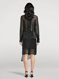 Scarf Shirt Dress