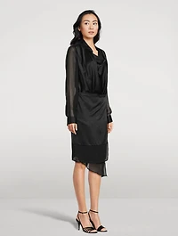 Scarf Shirt Dress