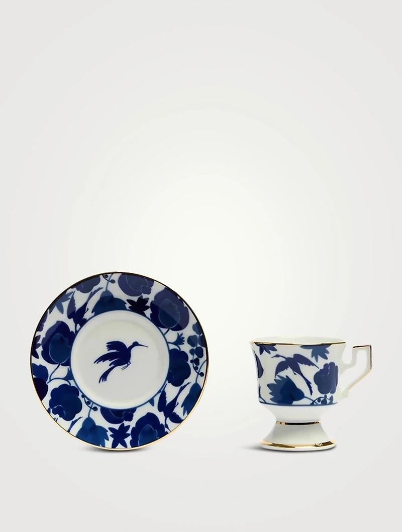Set Of Two Espresso Cups And Saucers
